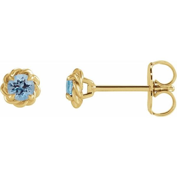 Round 4-Prong Claw Rope Stud Earrings
