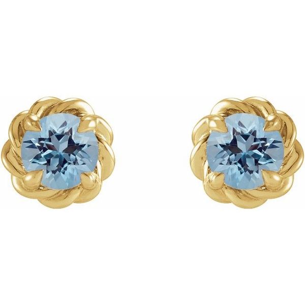 Round 4-Prong Claw Rope Stud Earrings - Image 2
