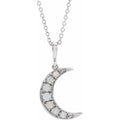 Cabochon Crescent Moon Necklace
