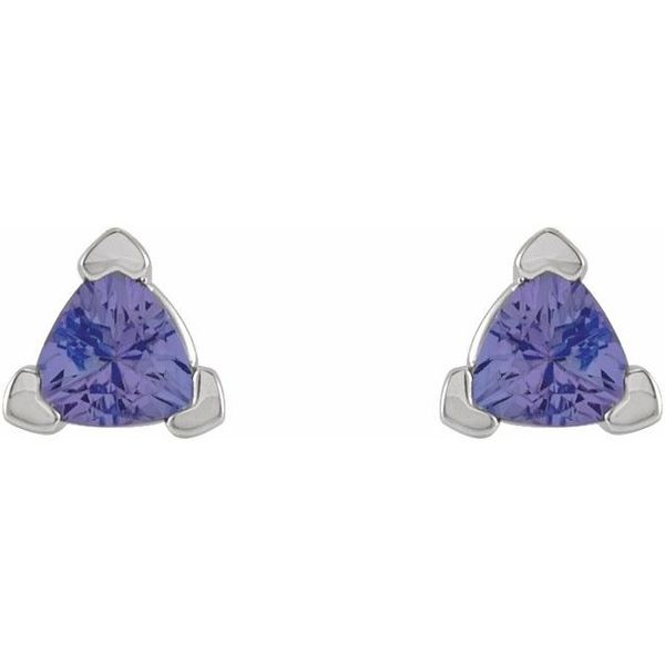 Trillion 3-Prong V-End Earrings - Image 2