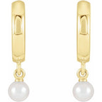 Pearl Hoop Earrings - Image 2