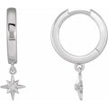 Accented Star Hoop Earrings