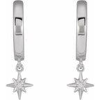 Accented Star Hoop Earrings - Image 2