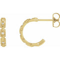 Accented Chain Link Huggies