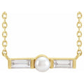 Pearl Petite Bar Necklace