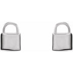 Petite Lock Earrings - Image 2