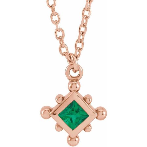 Bezel-Set Beaded Necklace