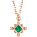 Bezel-Set Beaded Necklace