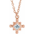 Bezel-Set Beaded Necklace