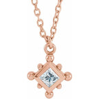 Bezel-Set Beaded Necklace