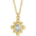 Bezel-Set Beaded Necklace