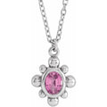 Bezel-Set Beaded Necklace