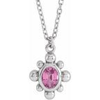 Bezel-Set Beaded Necklace