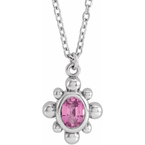 Bezel-Set Beaded Necklace