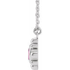Bezel-Set Beaded Necklace - Image 2