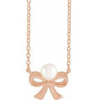 Pearl Bow Necklace