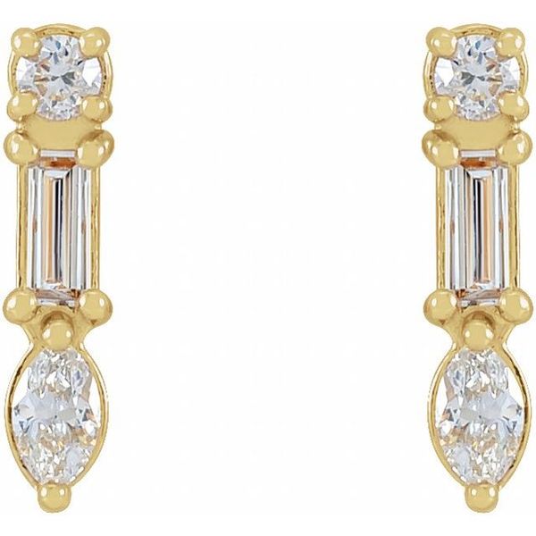 Multi-Shape Bar Earrings - Image 2