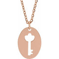 Pierced Key Silhouette Necklace