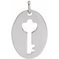 Pierced Key Silhouette Pendant