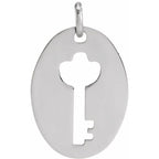 Pierced Key Silhouette Pendant