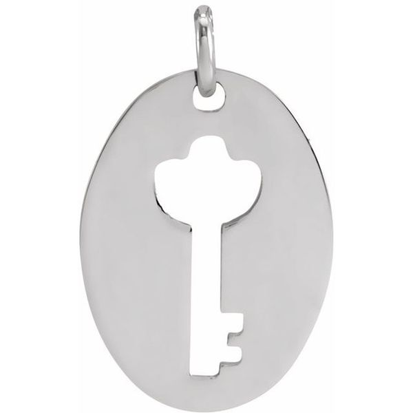 Pierced Key Silhouette Pendant
