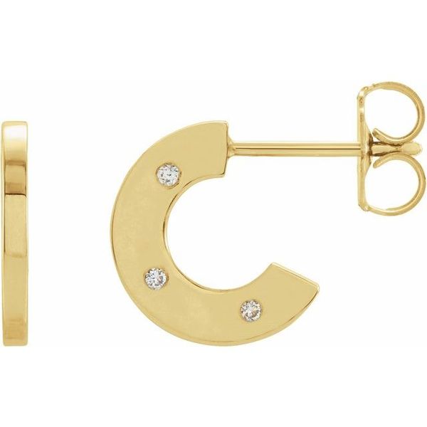 Flat Gypsy-Set Hoop Earrings