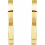 Flat Gypsy-Set Hoop Earrings - Image 2