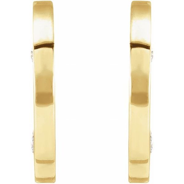 Flat Gypsy-Set Hoop Earrings - Image 2