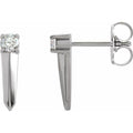 Knife-Edge Bar Earrings