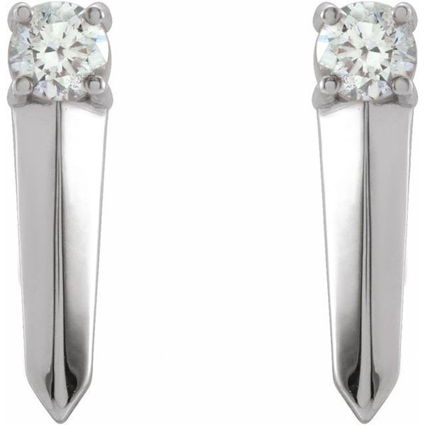 Knife-Edge Bar Earrings - Image 2
