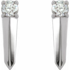 Knife-Edge Bar Earrings - Image 2