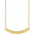Engravable Curved Bar Necklace