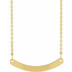 Engravable Curved Bar Necklace