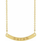 Engravable Curved Bar Necklace - Image 3
