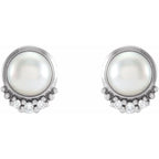 Accented Pearl Earrings - Image 2