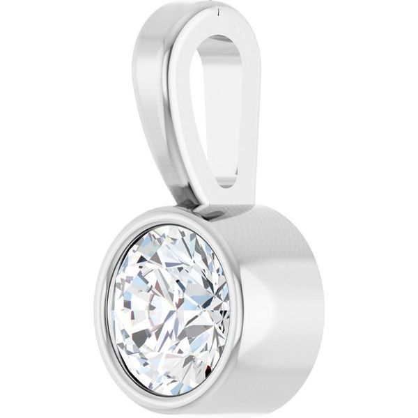 Bezel-Set Solitaire Pendant - Image 2