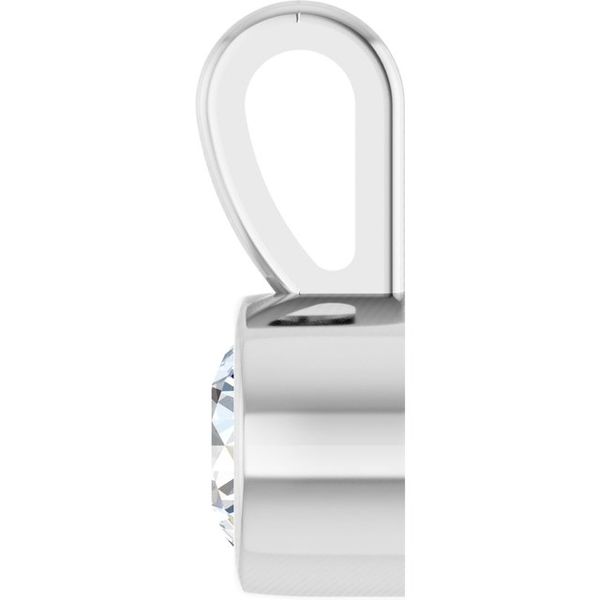 Bezel-Set Solitaire Pendant - Image 3