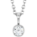 Bezel-Set Solitaire Necklace