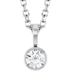 Bezel-Set Solitaire Necklace