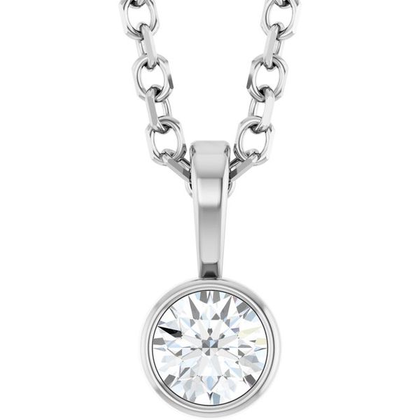 Bezel-Set Solitaire Necklace