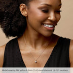 Bezel-Set Solitaire Necklace - Image 4