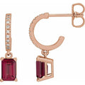 French-Set Dangle Hoop Earrings