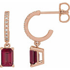 French-Set Dangle Hoop Earrings