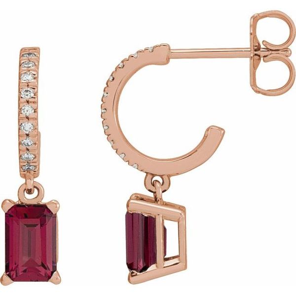 French-Set Dangle Hoop Earrings