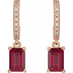 French-Set Dangle Hoop Earrings - Image 2