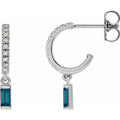 French-Set Dangle Hoop Earrings