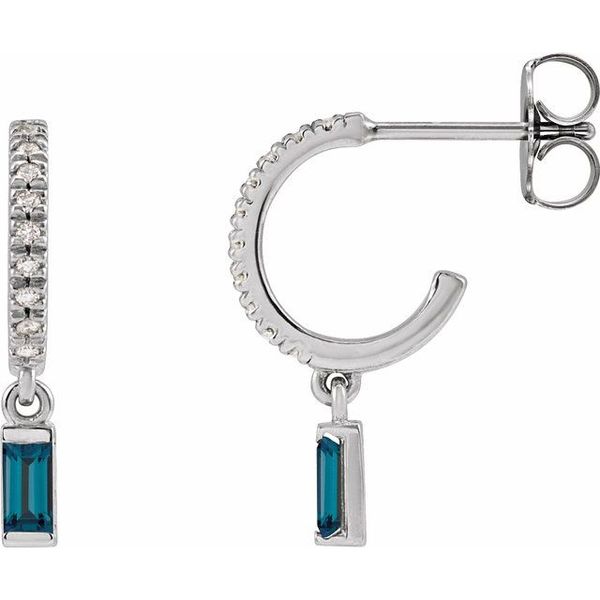 French-Set Dangle Hoop Earrings