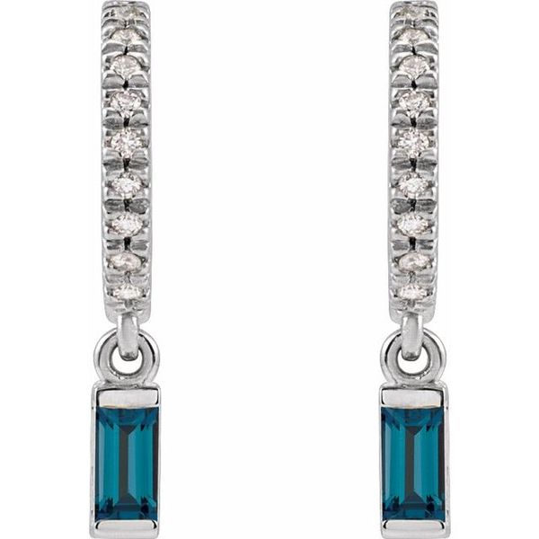 French-Set Dangle Hoop Earrings - Image 2