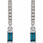 French-Set Dangle Hoop Earrings - Image 2