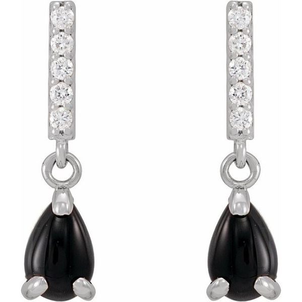 Accented Cabochon Earrings - Image 2